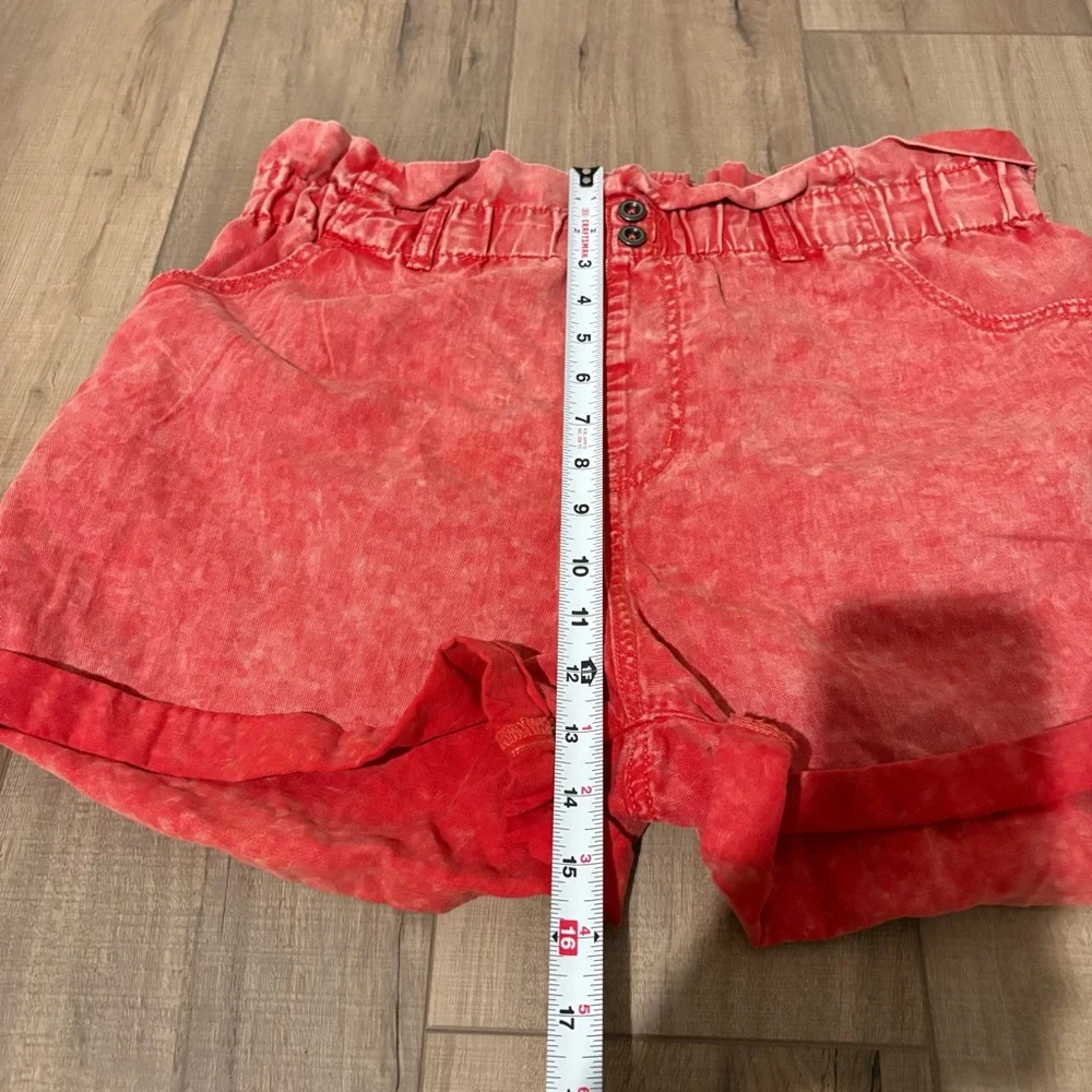 Wild Fable Acid Wash Vintage Paperbag‎ Shorts Red Size Large